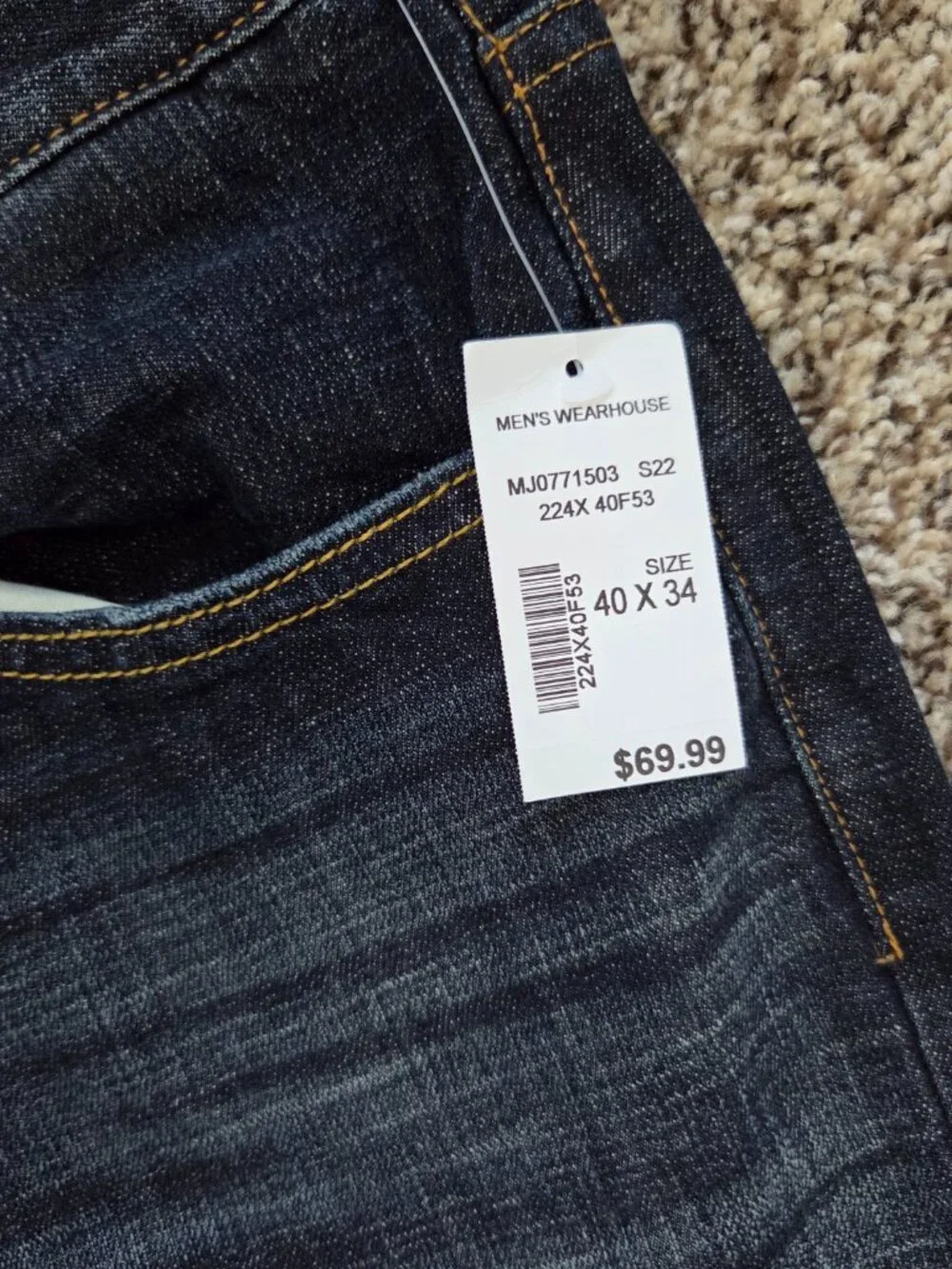 NWT MEN'S LUCKY BRAND JEANS 329 Size 40 x 34 Classic Straight 2-Way Stretch